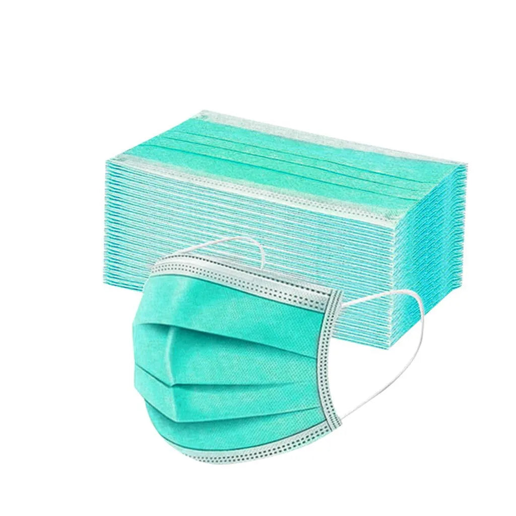 50pcs Women Man Solid Disposable Face Mask 3ply Ear Loop Anti-Pm2.5 Mask Fan Purple Disposable Mask Dustproof And Aesthetically