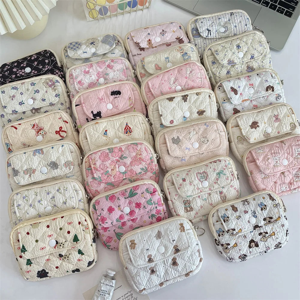 Cute Cartoon Small Travel Cosmetic Lipstick Earphone Card Portable Storage Bag Purse Women Gift Pouch In Make up Bags Organizer