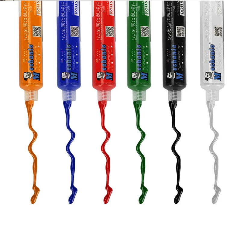 MECHANIC 3-IN-1 UV Light Curing Solder Mask Ink BGA PCB Circuit Board Repair Welding Paint Green Oil Prevent Corrosive Arcing