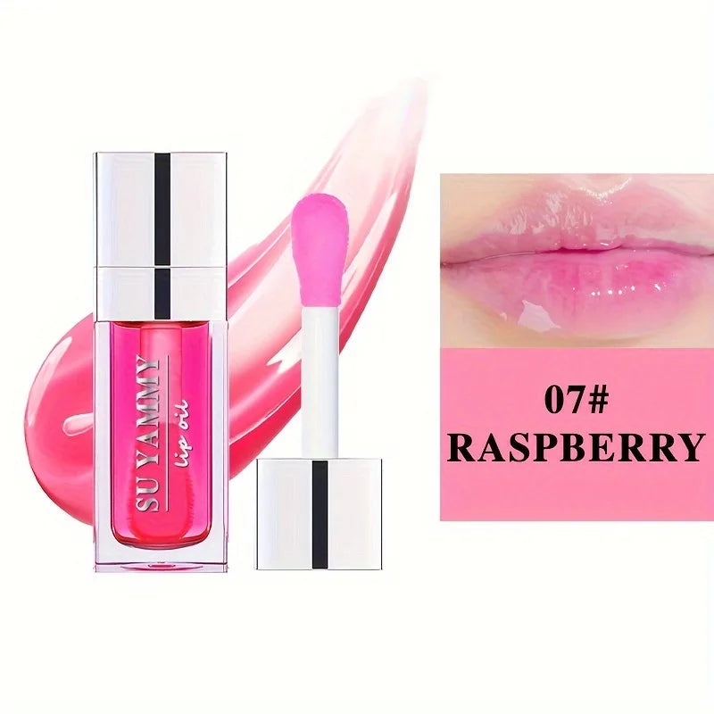 Hydrating Lip Glow Oil, Moisturizing Transparent Plumping Lip Gloss, Tinted for Lip Care and Dry Lip,Ideal Gift For Mother's Day