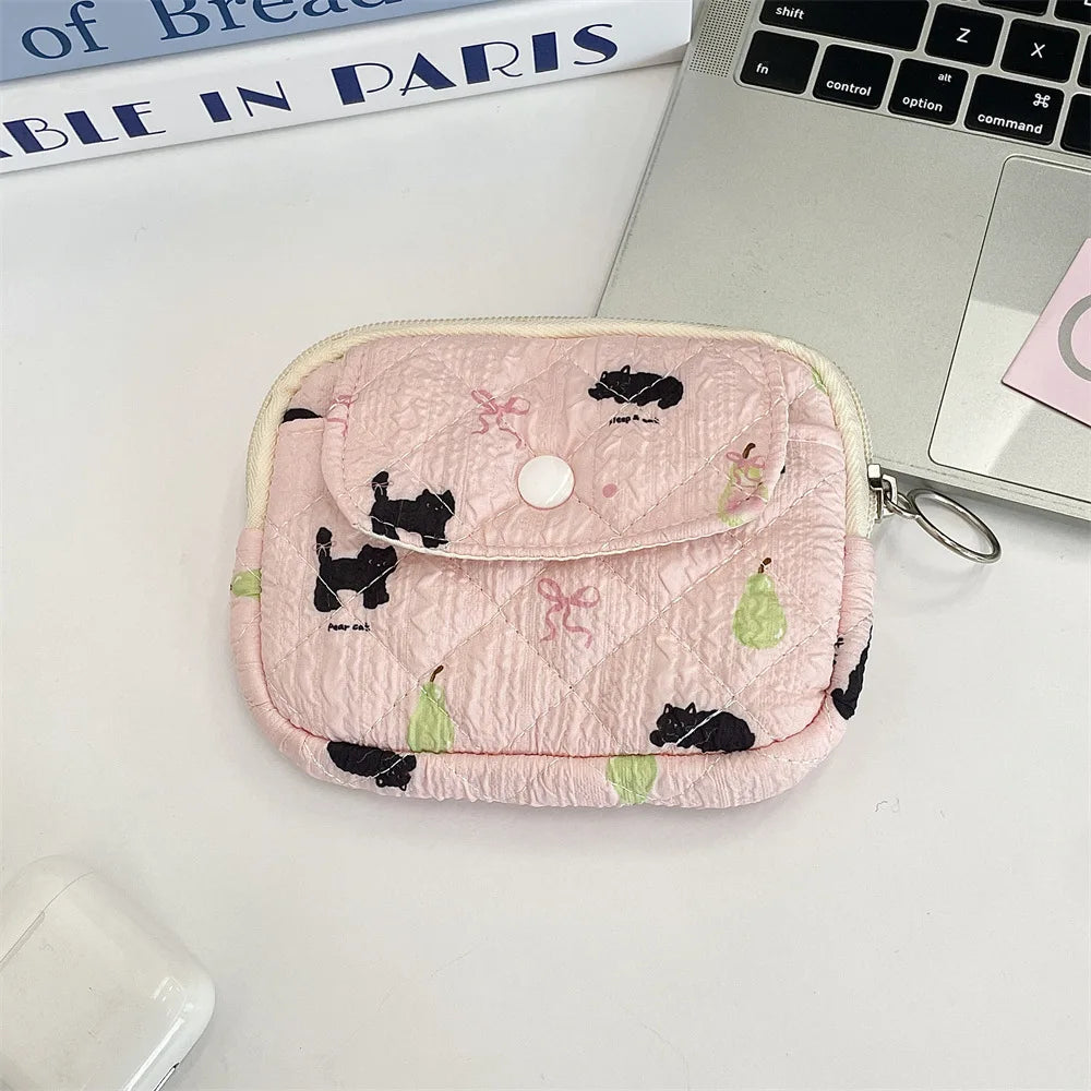 Cute Cartoon Small Travel Cosmetic Lipstick Earphone Card Portable Storage Bag Purse Women Gift Pouch In Make up Bags Organizer