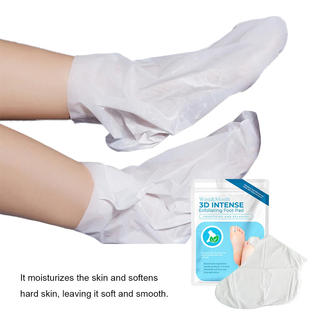 1 Pair Exfoliating Callus Booties Feet Care Foot Mask Sheet Pack Mildly Nourish Moisturizing for Dry Cracked Feet