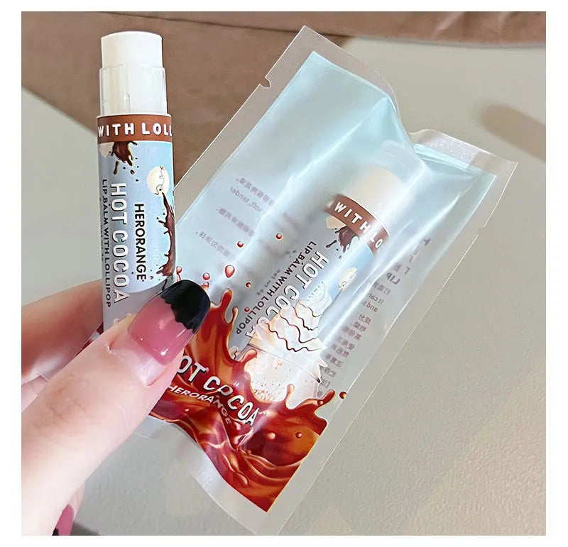 Multi flavor lollipop lipstick Hot Cocoa Lip Mask Moisturizes, moisturizes and reduces lip lines for men and women