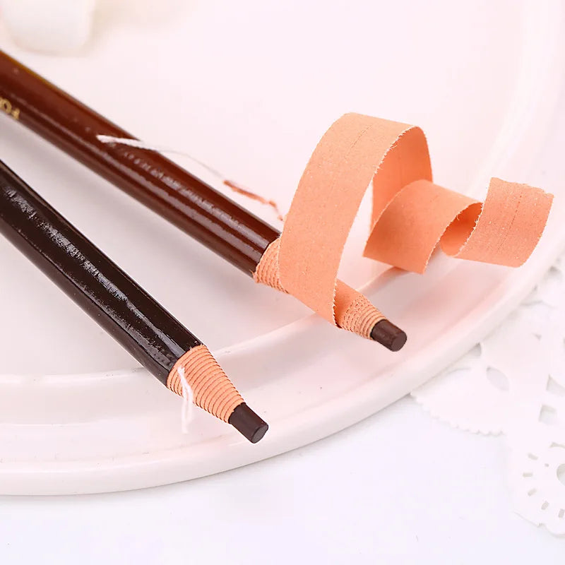 2Pcs Waterproof Eyebrow Pencil Long-lasting 5 Colors Natural Eye Brow Pen Brown Black Enhancer Dye Tint Pen Makeup Tools