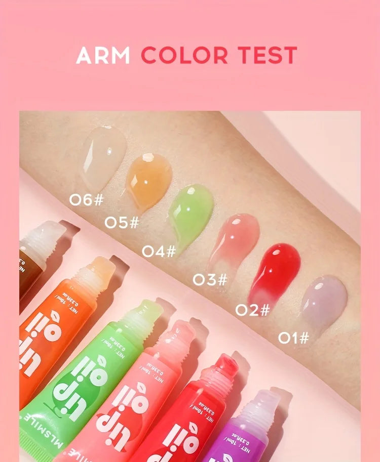 Fruit Hydrating Lip Glow Oil, Moisturizing Lip Plumper Gloss, Transparent Plumping Lip Gloss, Lip Oil, Lip Balm for Lip Care