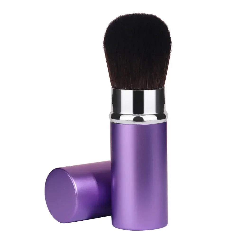 1 Pcs Retractable Makeup Brushes Powder Foundation Blending Blush Brush Make Up Cosmetics Brushes Female Metal Handle Brush