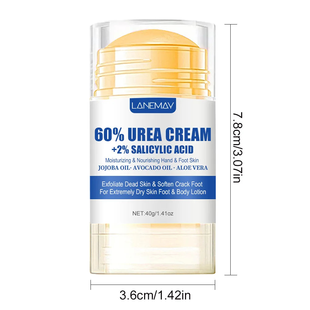 40g Urea Foot Cream Dry Cracked Feet Heel Gentle Exfoliation Softening Skin Ultra-Hydrating Hand Foot Care Cream Stick Protuct