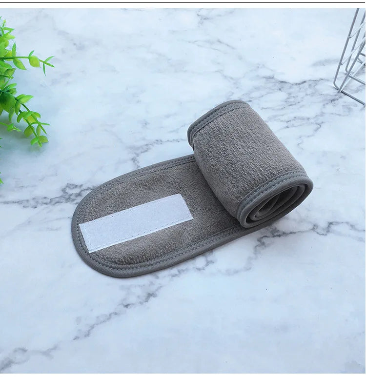 Head Bands Adjustable Wide Hairband Yoga Spa Bath Shower Makeup Wash Face Cosmetic Headband for Women Ladies Make Up Accessories