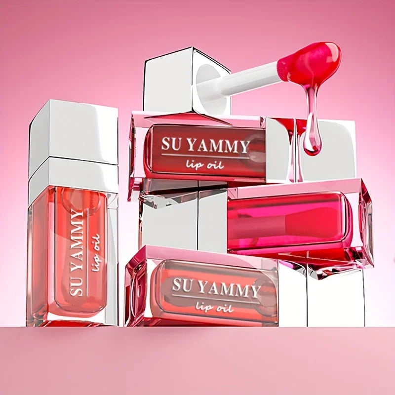 Hydrating Lip Glow Oil, Moisturizing Transparent Plumping Lip Gloss, Tinted for Lip Care and Dry Lip,Ideal Gift For Mother's Day