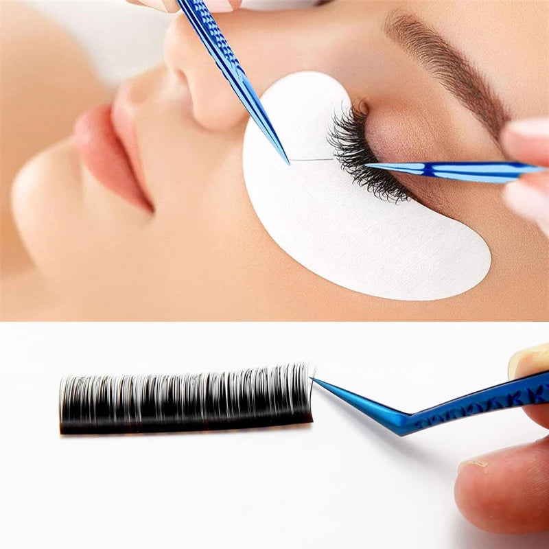 1PC Precision False Lashes Eyelashes Extension Tweezers volume fans Pliers Nail Clips non-slip Professional Beauty make up Tools