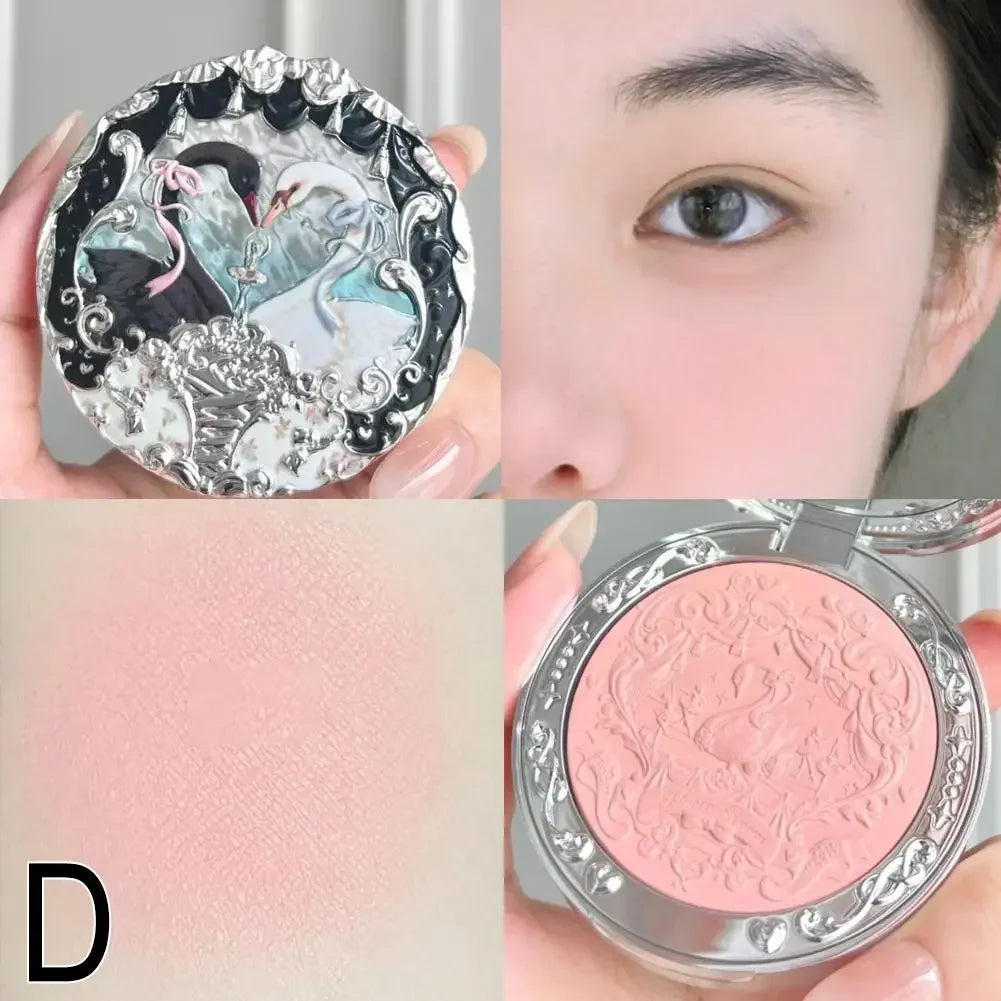 Flower Knows  Embossed Blush Fine Powder Makeup Smooth Long-Lasting Blusher Face Enhancing Makeup Color