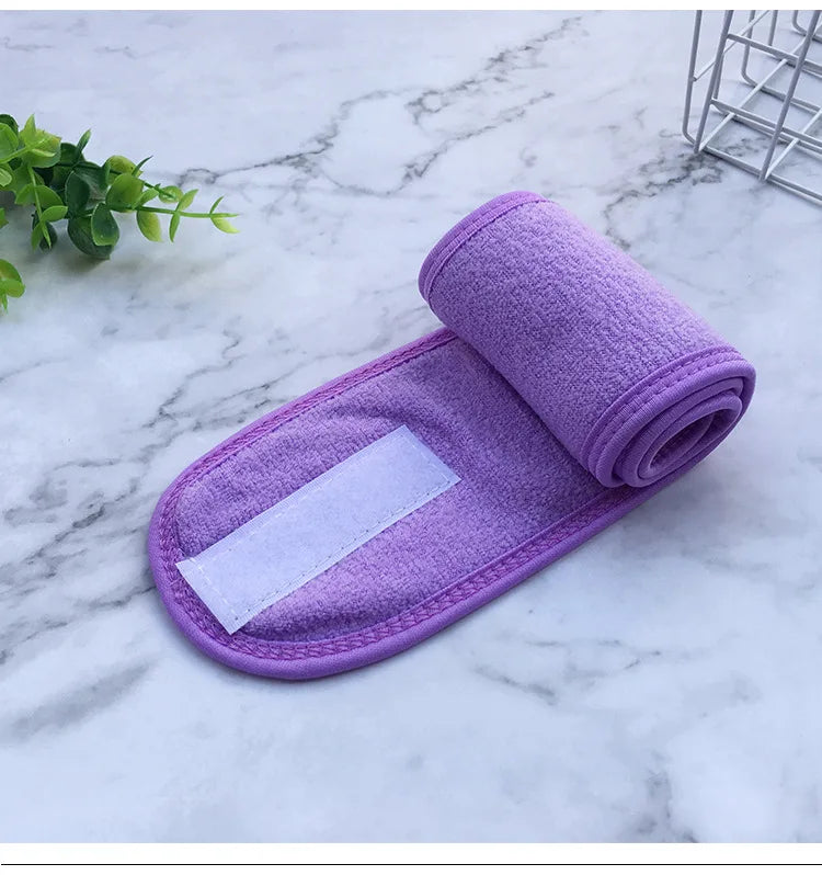 Head Bands Adjustable Wide Hairband Yoga Spa Bath Shower Makeup Wash Face Cosmetic Headband for Women Ladies Make Up Accessories