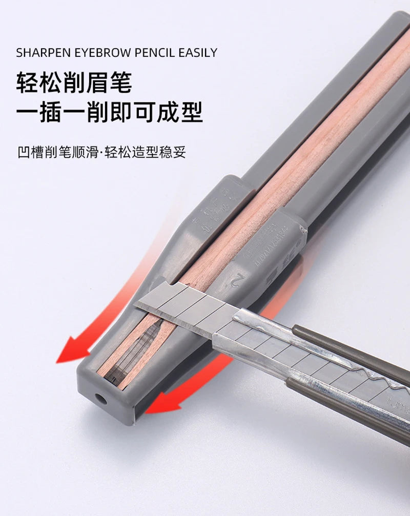 1pcs Microblading Wooden Eyebrow Pencil Sharpener Waterproof Long-lasting Semi Permanent Tattoo Makeup Tools