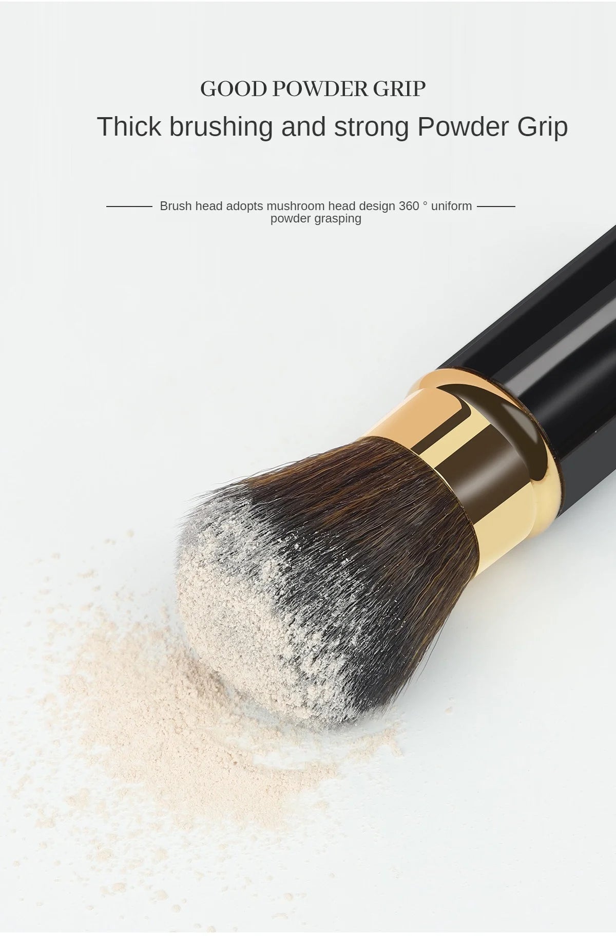 1 Pcs Retractable Makeup Brushes Powder Foundation Blending Blush Brush Make Up Cosmetics Brushes Female Metal Handle Brush