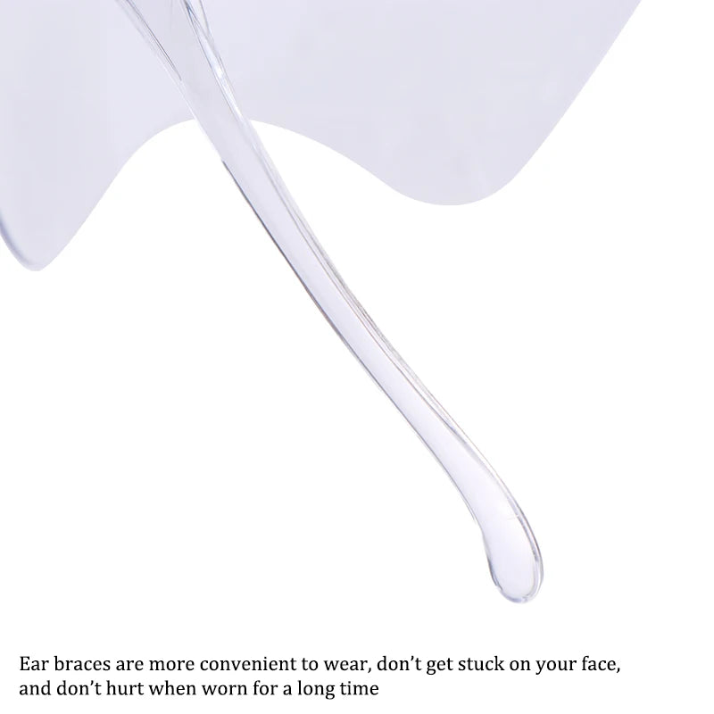 Professional Full Face Shield Nail Art Dustproof Mask HD Anti-fog Acrylic Transparent Face Protector Guard Kitchen Cooking Tool