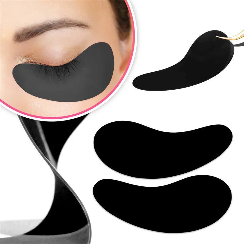 150 pairs Padding UV Black Patches For Eyelash Extension Eye Gel Pads Hydrogel Isolate UV rays Paper Stickers Wraps Makeup Tools