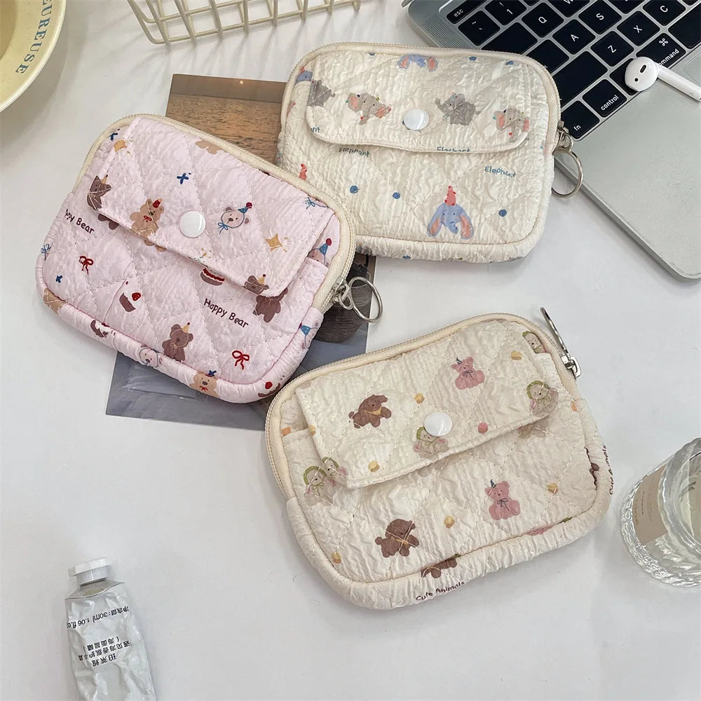 Cute Cartoon Small Travel Cosmetic Lipstick Earphone Card Portable Storage Bag Purse Women Gift Pouch In Make up Bags Organizer