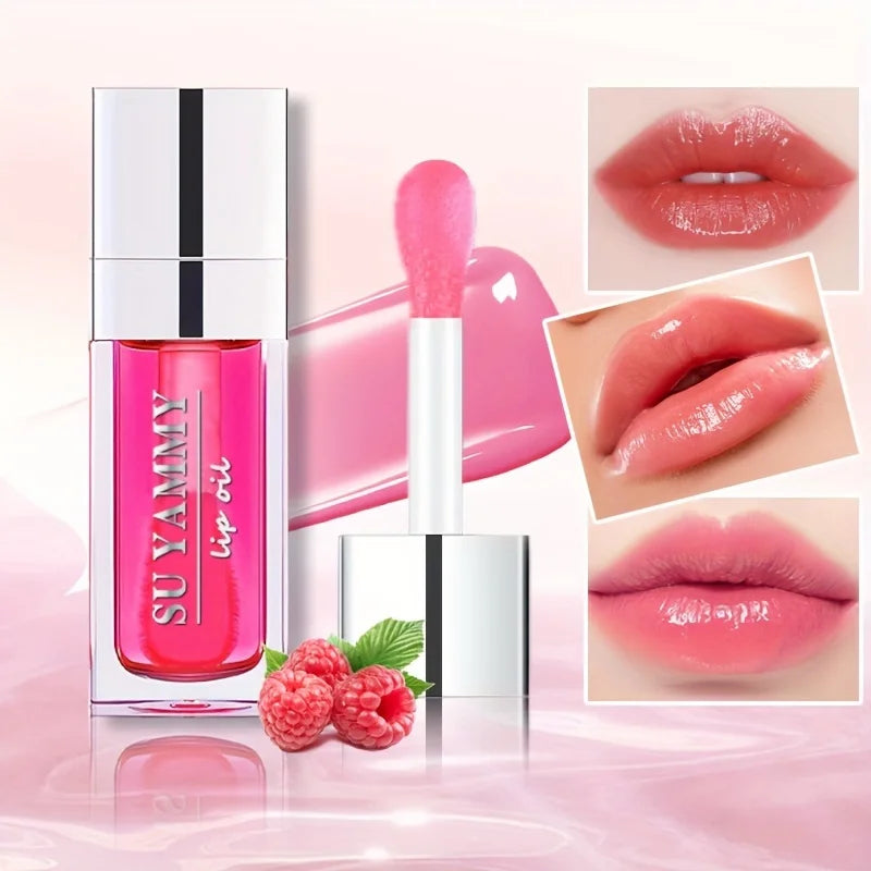 Hydrating Lip Glow Oil, Moisturizing Transparent Plumping Lip Gloss, Tinted for Lip Care and Dry Lip,Ideal Gift For Mother's Day