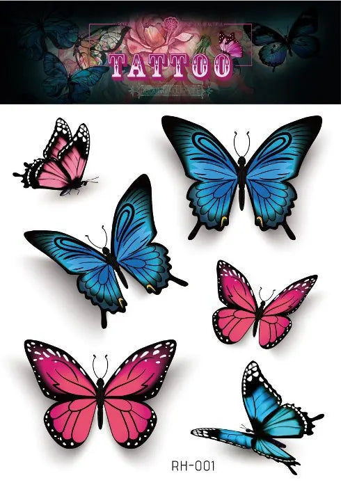 Purple Fairy Butterfly Tattoo Stickers Waterproof Eyes Face Stickers Glitters Body Art Fake Tattoos Dance Music Festival Make Up