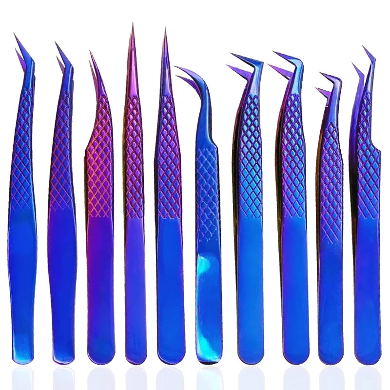 1PC Precision False Lashes Eyelashes Extension Tweezers volume fans Pliers Nail Clips non-slip Professional Beauty make up Tools