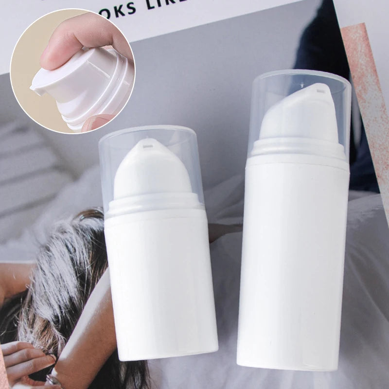 15/30/50ml Empty Airless Pump Bottles Mini Lotion Vacuum Cosmetic Containers Women Make Up Travel Emulsion Bottle