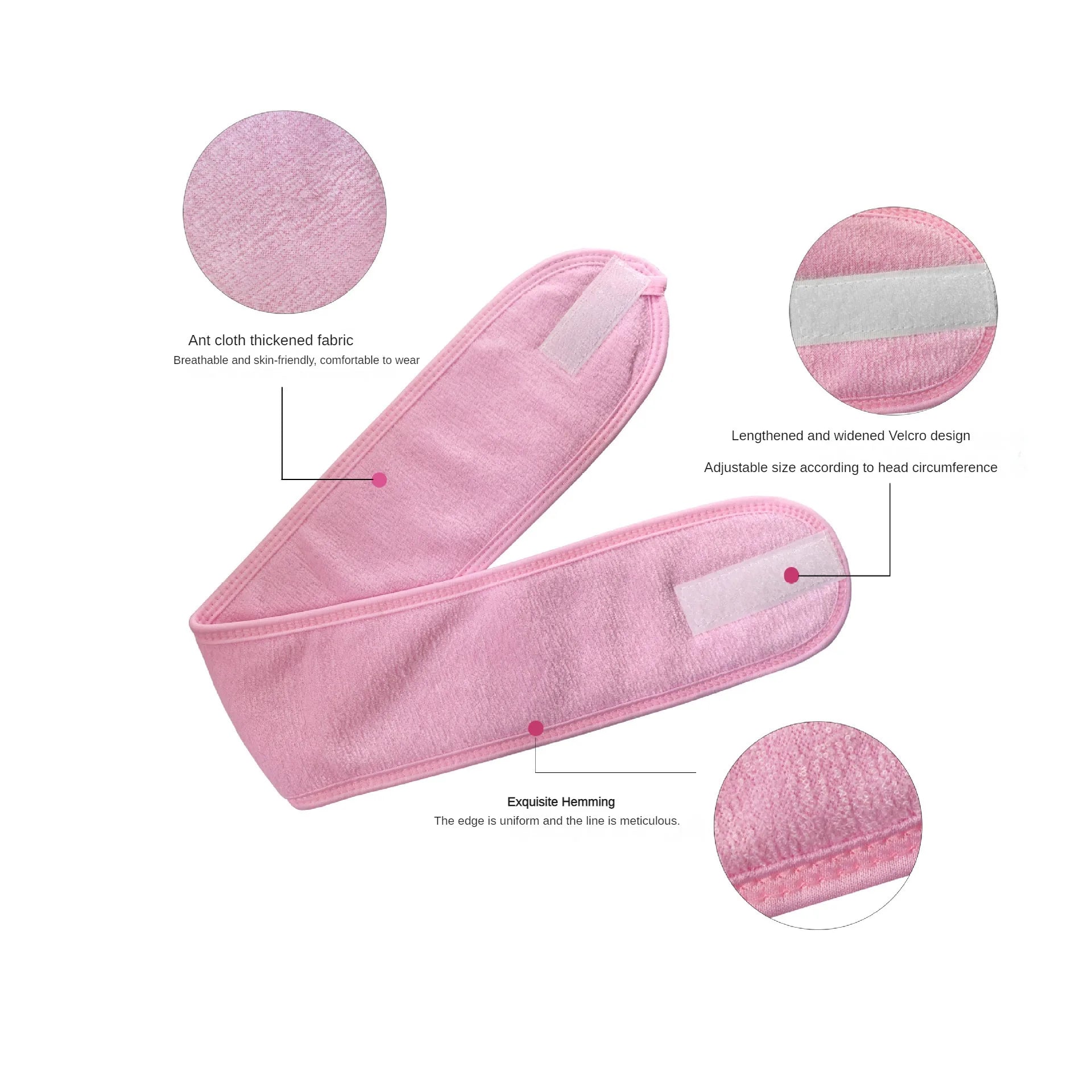 Head Bands Adjustable Wide Hairband Yoga Spa Bath Shower Makeup Wash Face Cosmetic Headband for Women Ladies Make Up Accessories